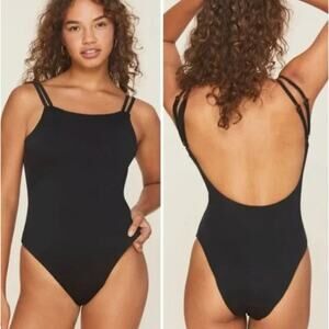 Andie Swim The Rockaway One Piece in Black Women's Size Small NWT NEW Swimwear